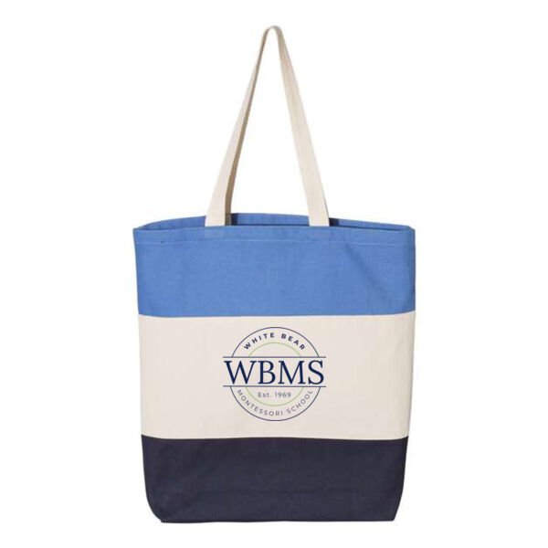 Q-Tees - 11L Tri-Color Tote - Printed Logo Thumbnail