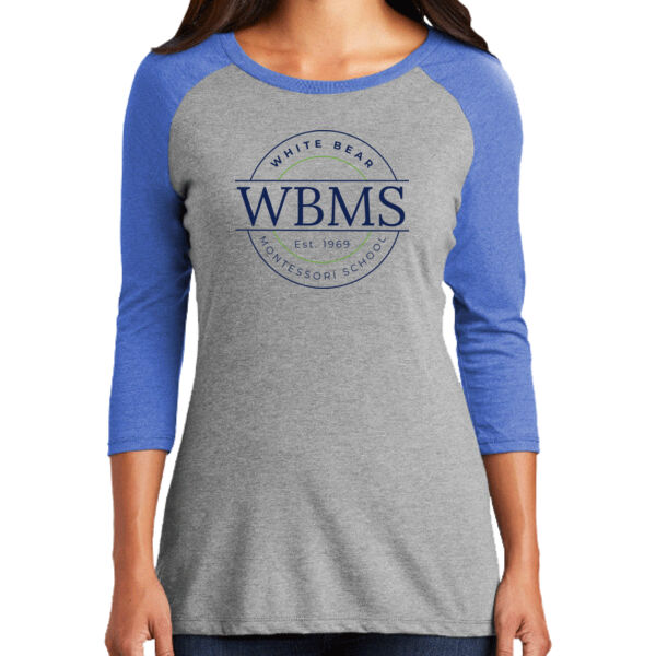 District® Women’s Perfect Tri® 3/4-Sleeve Raglan - Printed Logo Thumbnail