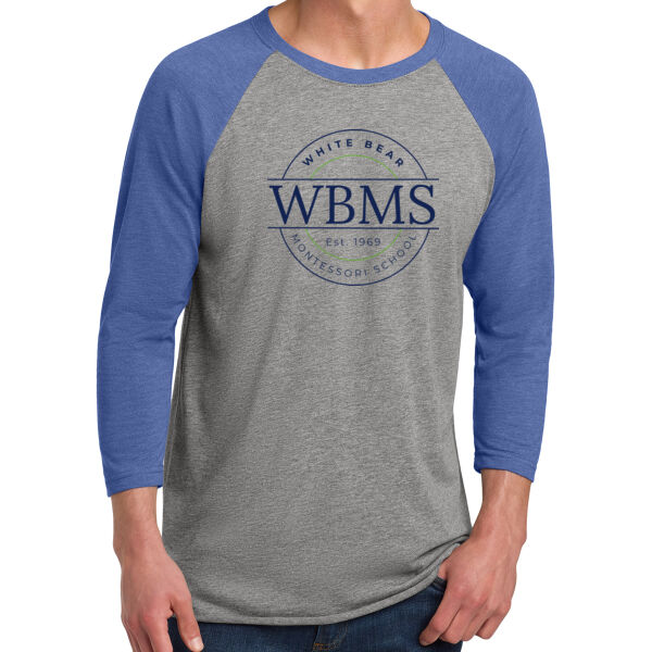 Next Level Apparel® Adult Tri-Blend 3/4-Sleeve Raglan Tee - Printed Logo Thumbnail