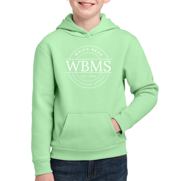 Port & Co® YOUTH Easy Fleece Pullover Hooded Sweatshirt - Printed Logo Thumbnail